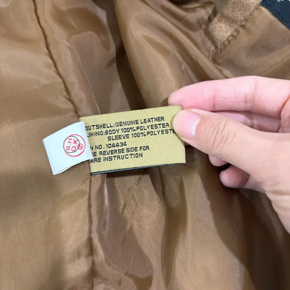 Boston Harbour Outdoor Wear Men XL Soft Brown Suede Leather Jacket Zip Workwear